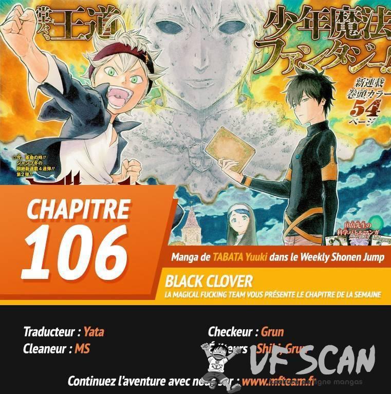  Black Clover - Chapitre 106 - 1