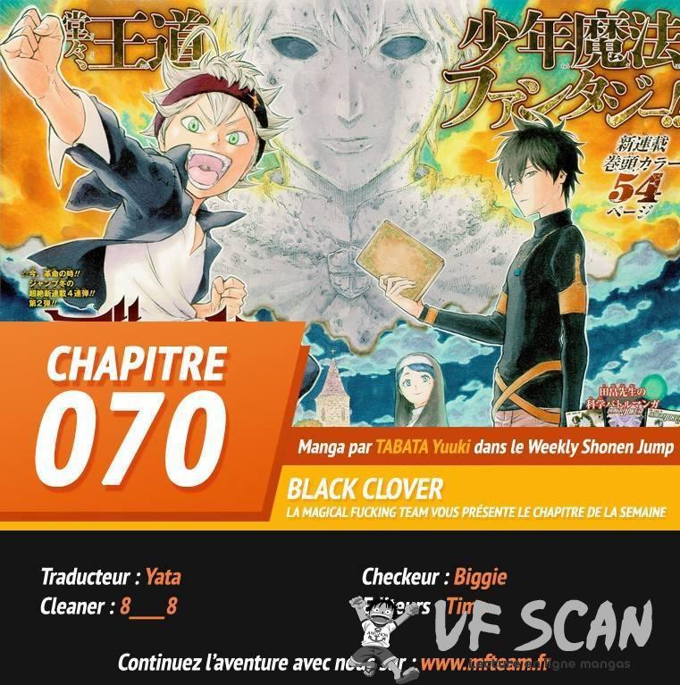  Black Clover - Chapitre 70 - 1