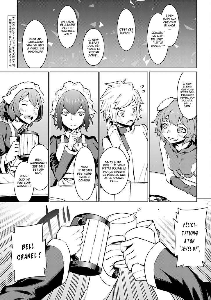  Dungeon ni Deai wo Motomeru no wa Machigatteiru Darou ka - Chapitre 32 - 3