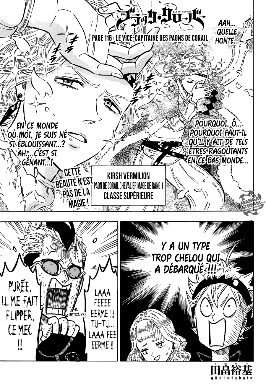  Black Clover Français - Black Clover 116 Le vice-capitaine des paons de corail - 1