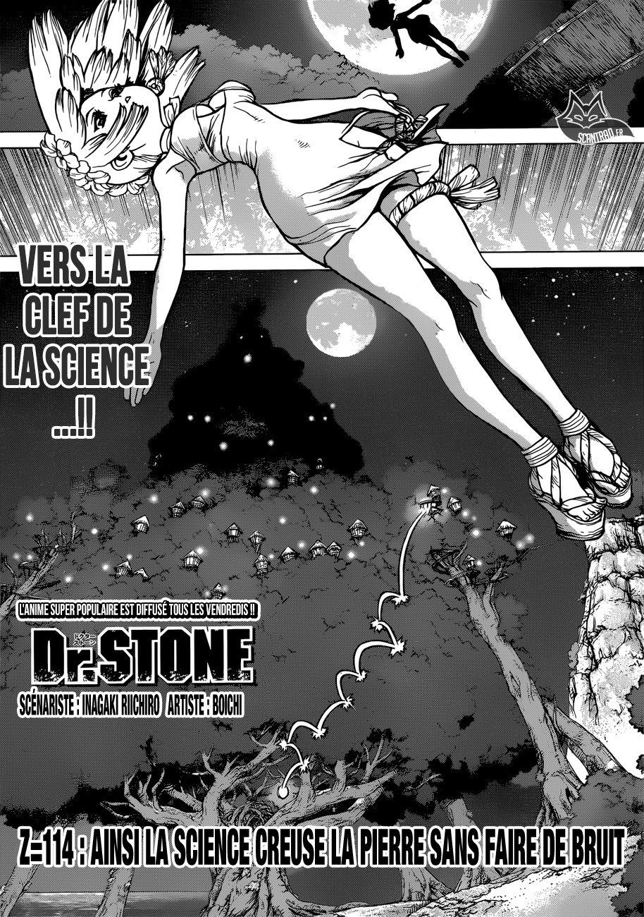  Dr. Stone Français - Dr. Stone 114 Ainsi la science creuse la pierre sans faire de bruit - 1