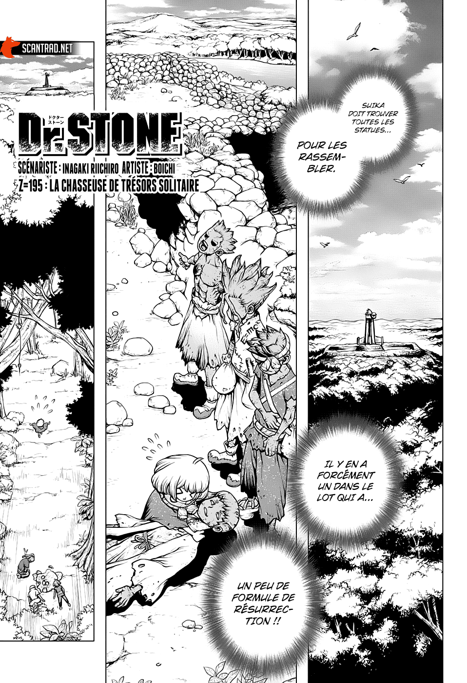  Dr. Stone Français - Dr. Stone 195 La chasseuse de trésors solitaire - 1