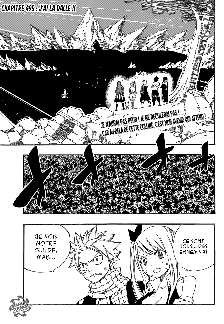  Fairy Tail Français - Fairy Tail 495 J'ai la dalle !! - 1