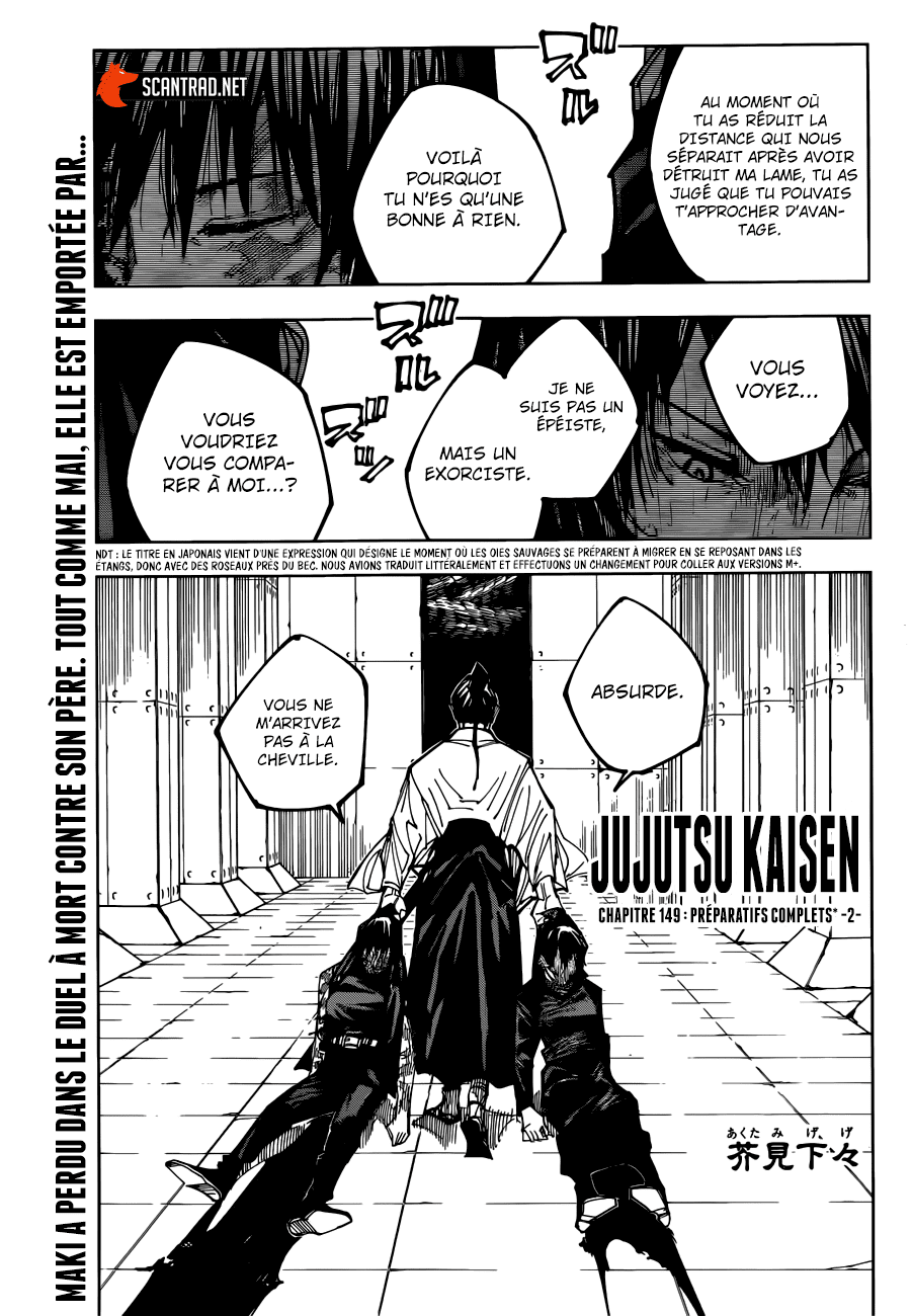  Jujutsu Kaisen Français - Jujutsu Kaisen 149 Préparatifs complets* -2- - 1