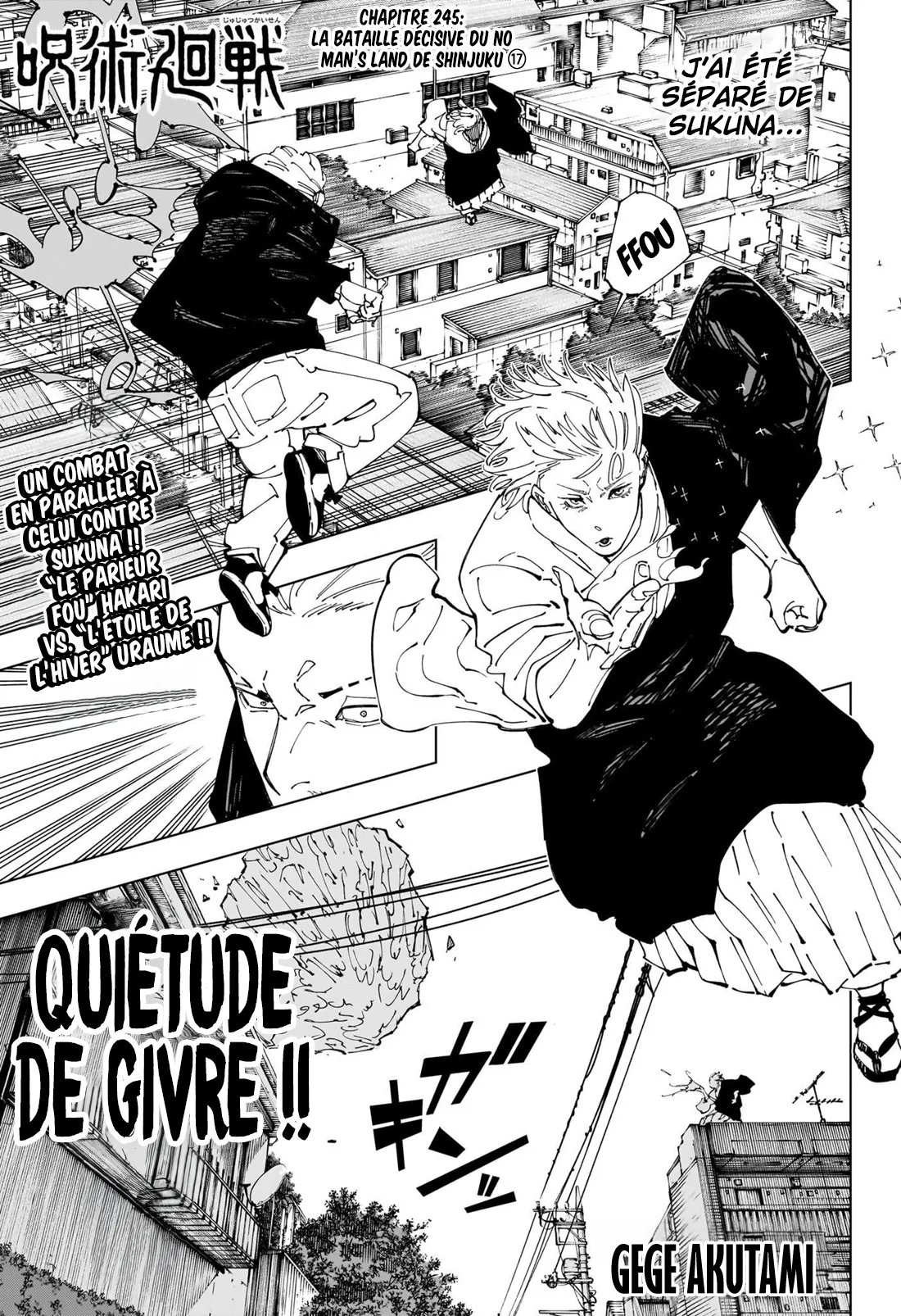  Jujutsu Kaisen Français - Jujutsu Kaisen 245 La bataille du No man's land de Shinjuku ⑰ - 1