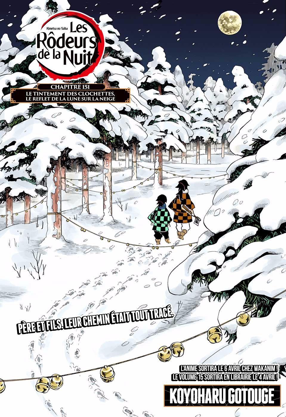  Kimetsu No Yaiba Français - Kimetsu No Yaiba 151 Le tintement des clochettes, le reflet de la lune sur la neige - 1