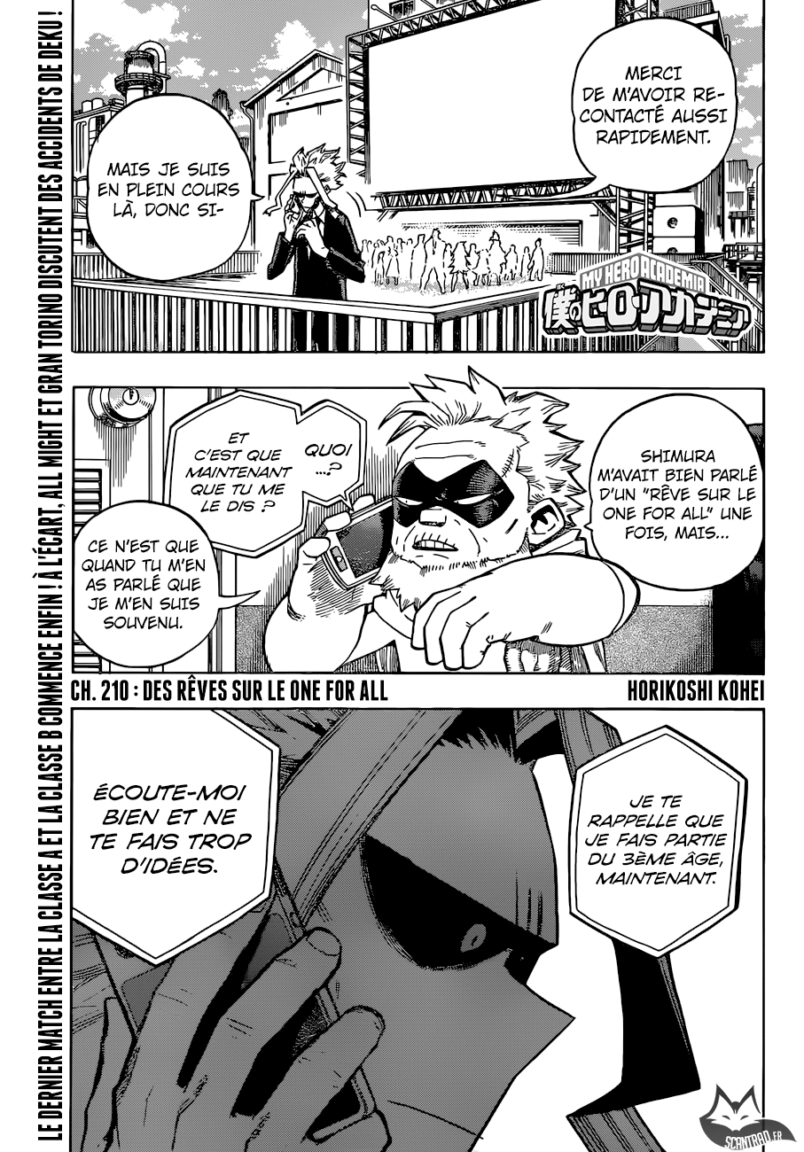  My Hero Academia Français - My Hero Academia 210 Des rêves sur le One for All - 1