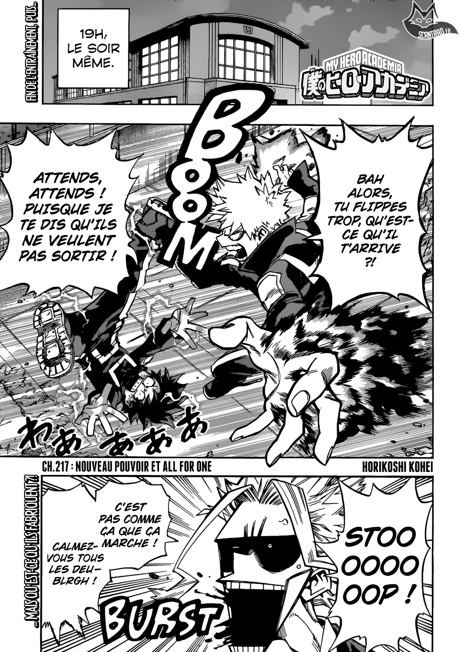  My Hero Academia Français - My Hero Academia 217 Nouveau pouvoir et all for one - 1