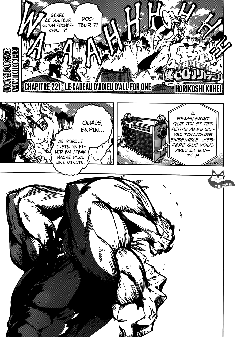  My Hero Academia Français - My Hero Academia 221 Le cadeau d'adieu d'All for One - 1