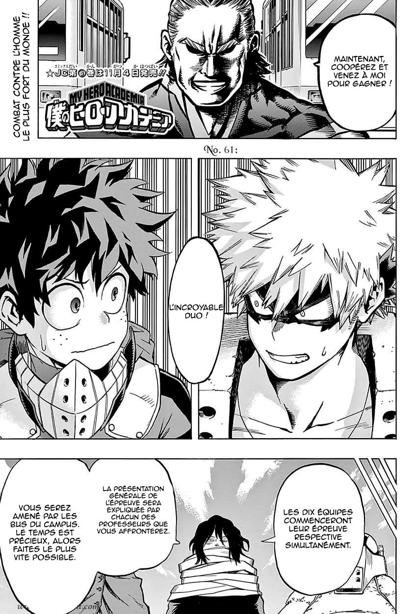  My Hero Academia Français - My Hero Academia 61 Chapitre 61 - 1