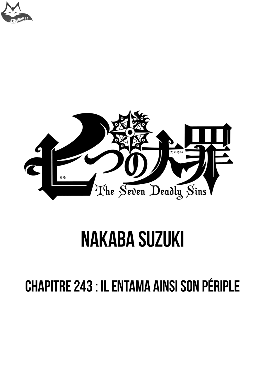  Nanatsu no Taizai Français - Nanatsu no Taizai 243 Il entama ainsi son périple - 1