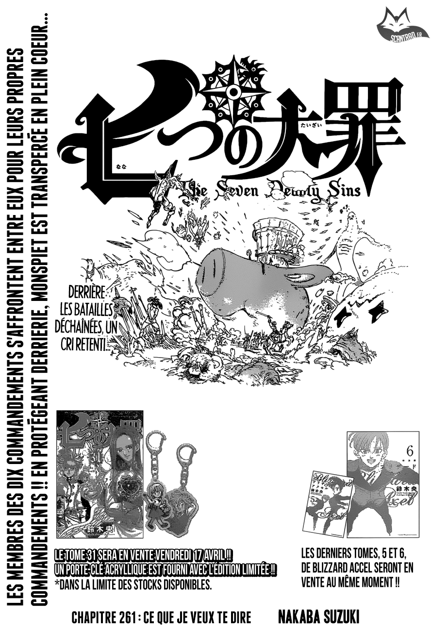  Nanatsu no Taizai Français - Nanatsu no Taizai 261 Ce que je veux te dire - 1