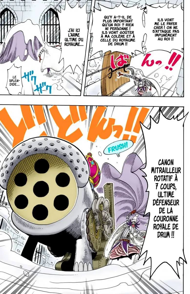  One Piece Français - One Piece 150 Canon mitrailleur rotatif à 7 coups, ultime défenseur de la Couronne Royale de Drum (en couleurs) - 15