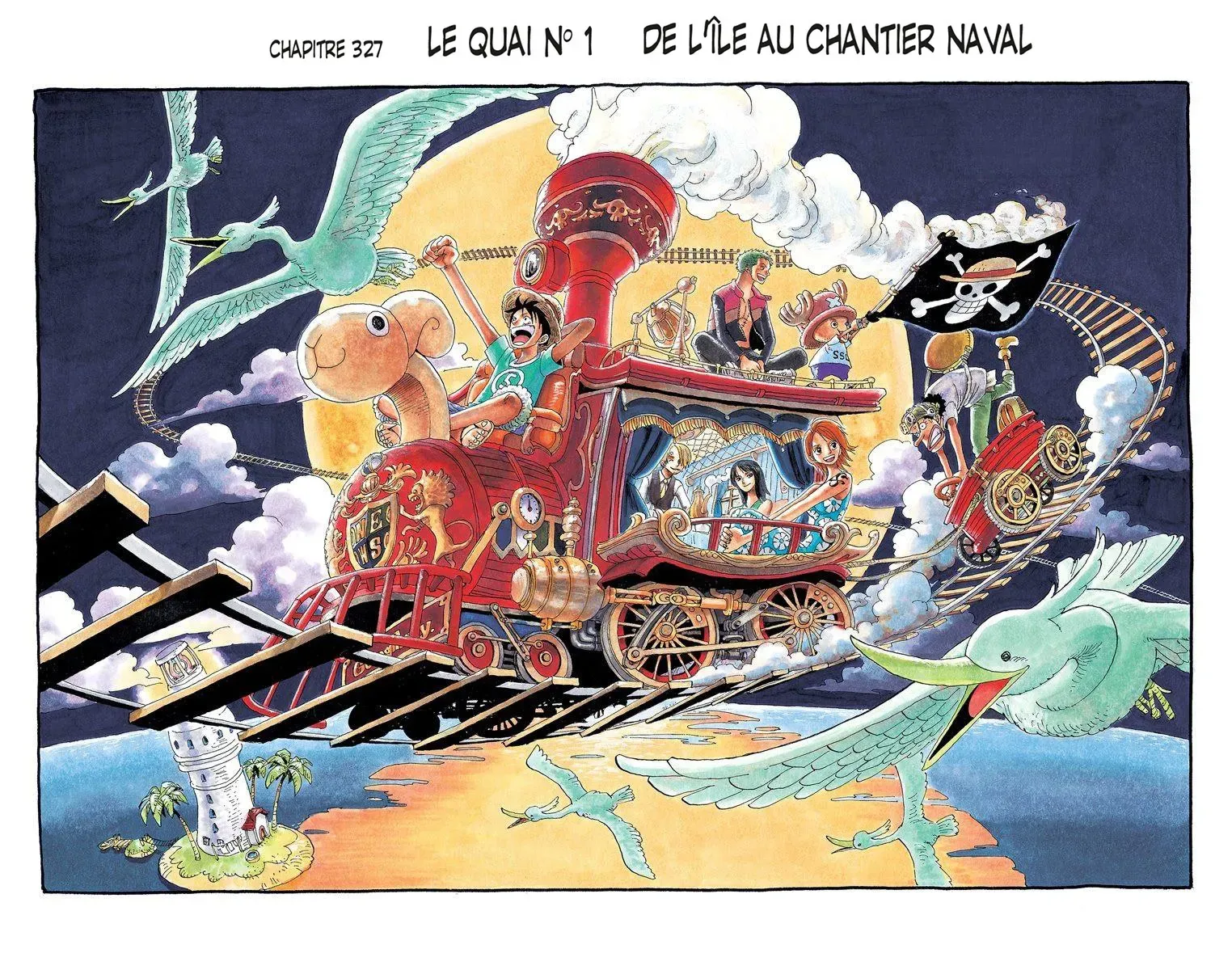  One Piece Français - One Piece 327 Dock de construction n°1 de l'île des chantiers naval (en couleurs) - 1