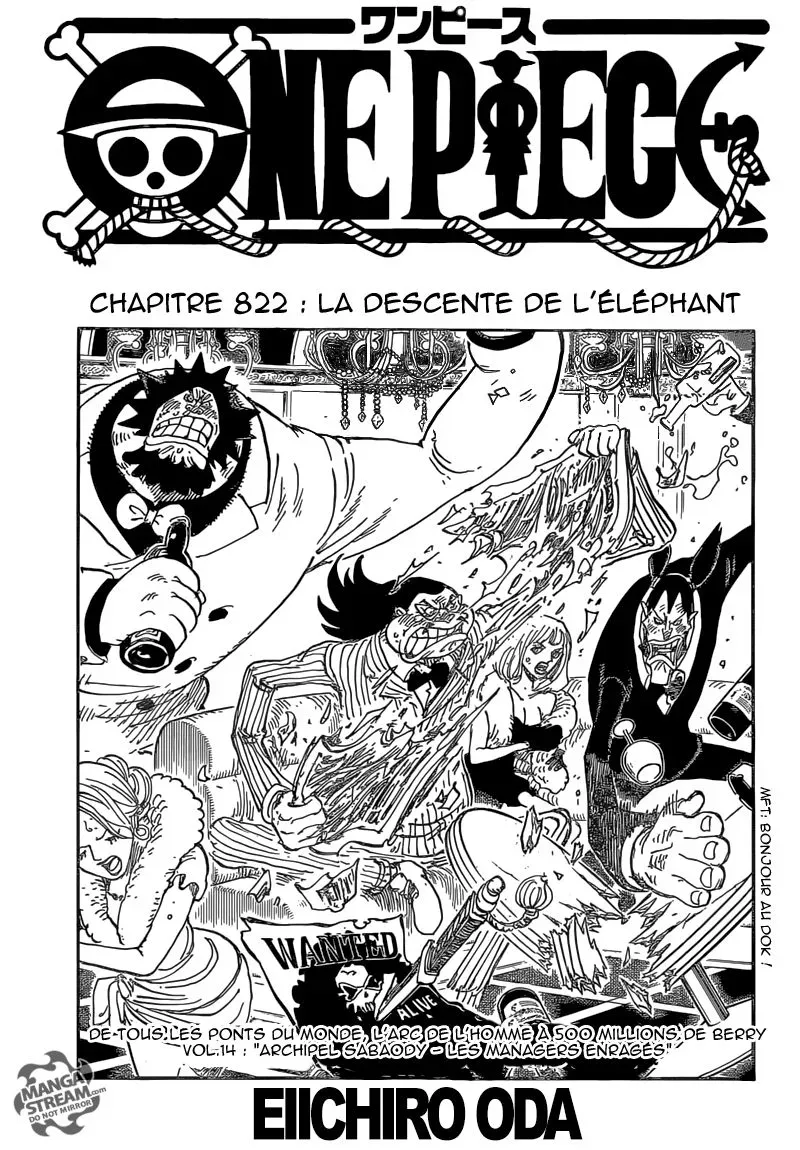  One Piece Français - One Piece 822 La descente de l'éléphant ! - 1