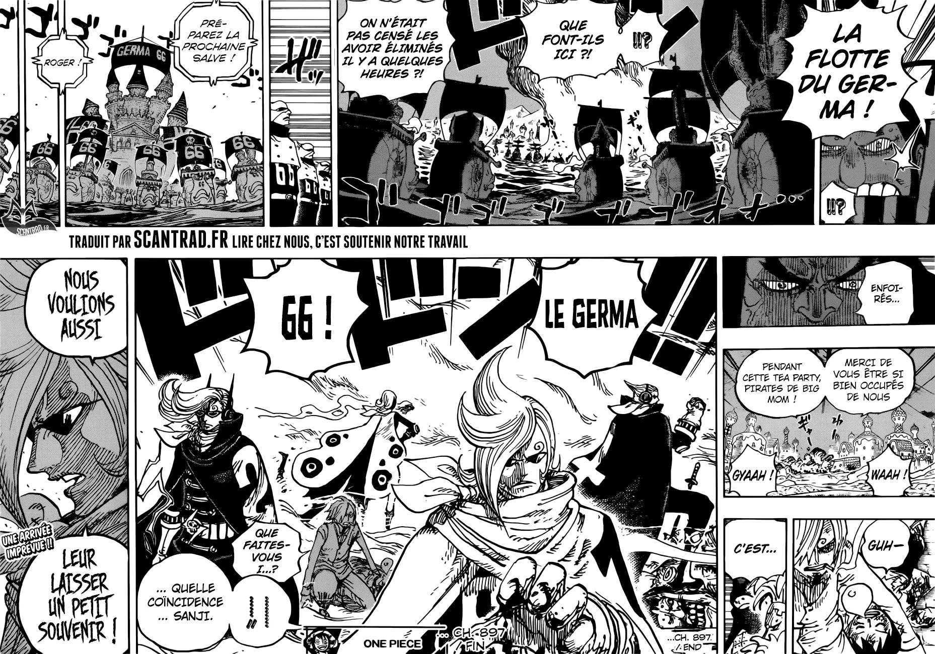  One Piece Français - One Piece 897 La stratégie de Pekoms pour fuir Cacao Island - 14